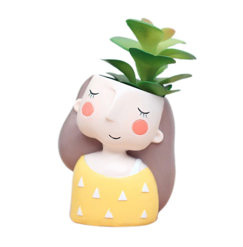 Lovely Princess Succulent Planter - Yellow